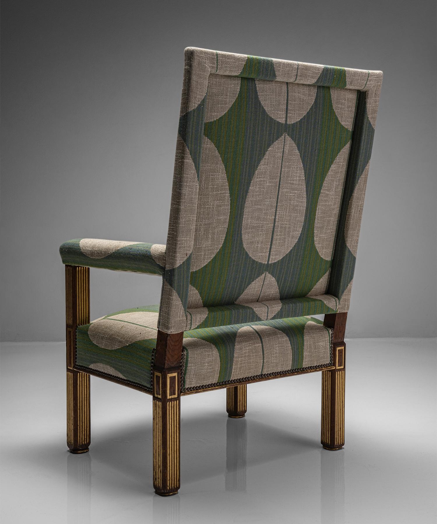 Oak & Parcel Gilt Armchair, England circa 1840 2