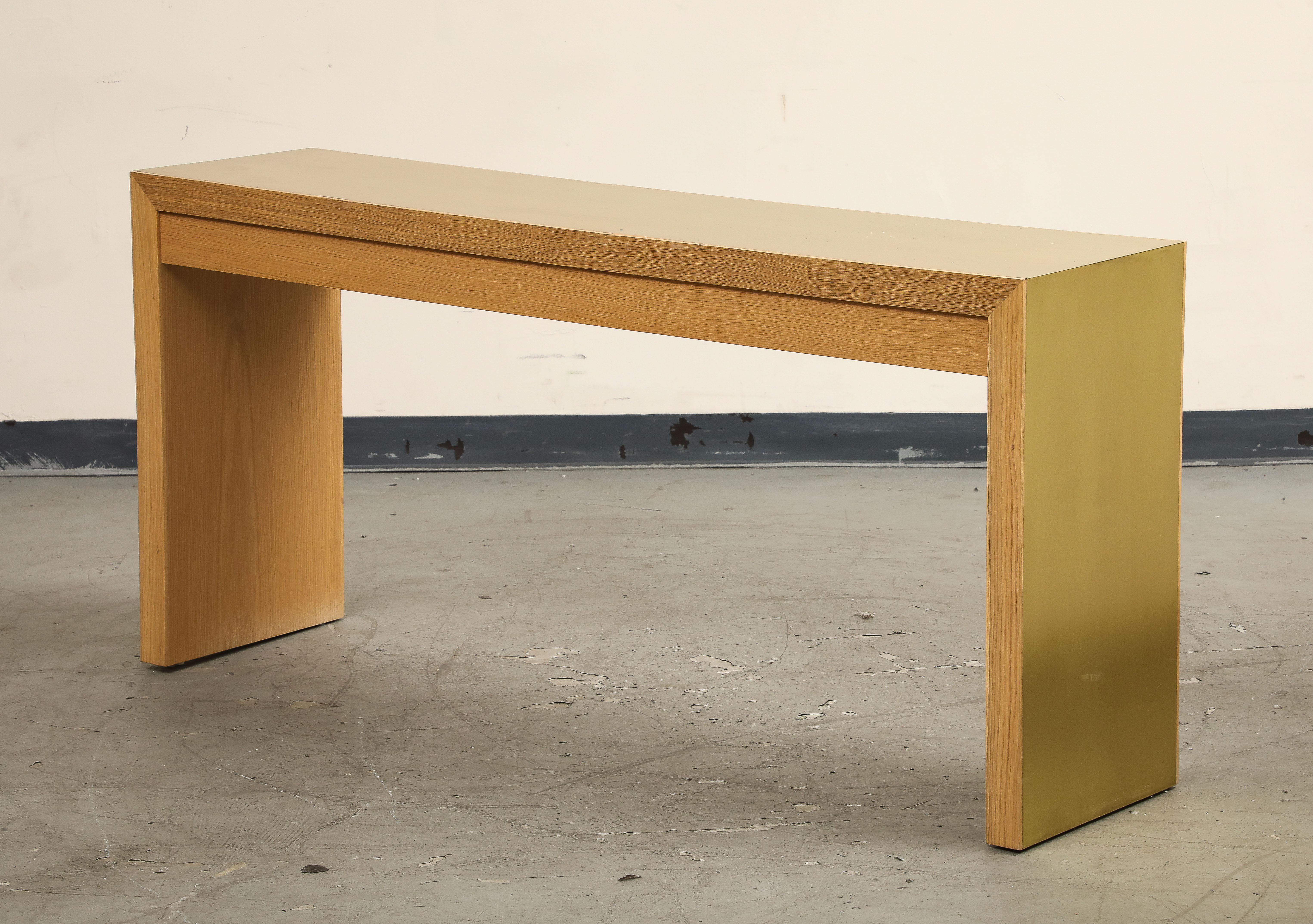 Contemporary Oak Parkman Console by Lawson-Fenning For Sale