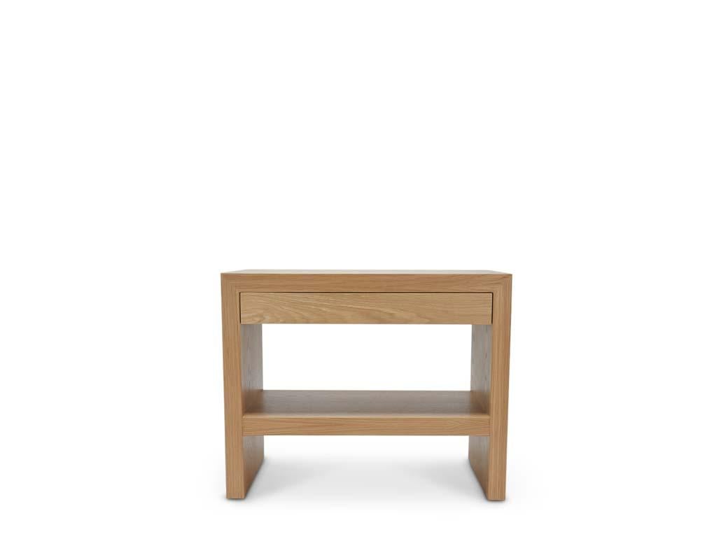 The Parkman nightstand features a Parsons-style waterfall shape and one drawer. Can also be made with cork on the top and sides. Available in American walnut and oak and 5 different cork colors.

The Lawson-Fenning collection is designed and