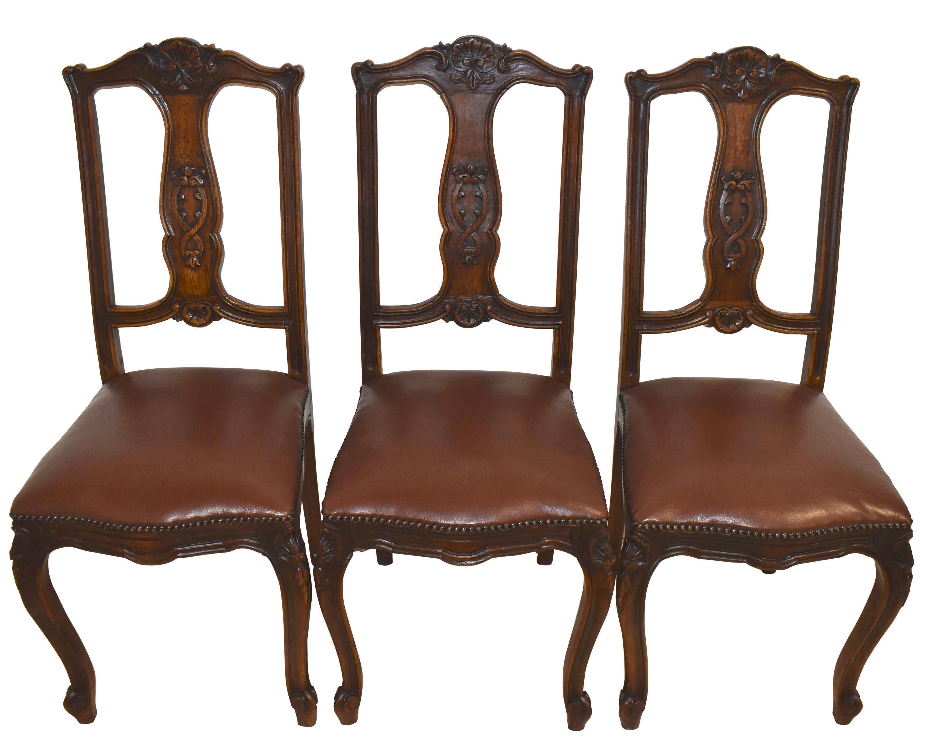 Eichenparkett-Esstisch und gepolsterte Stühle, siebenteiliges Set (20. Jahrhundert) im Angebot