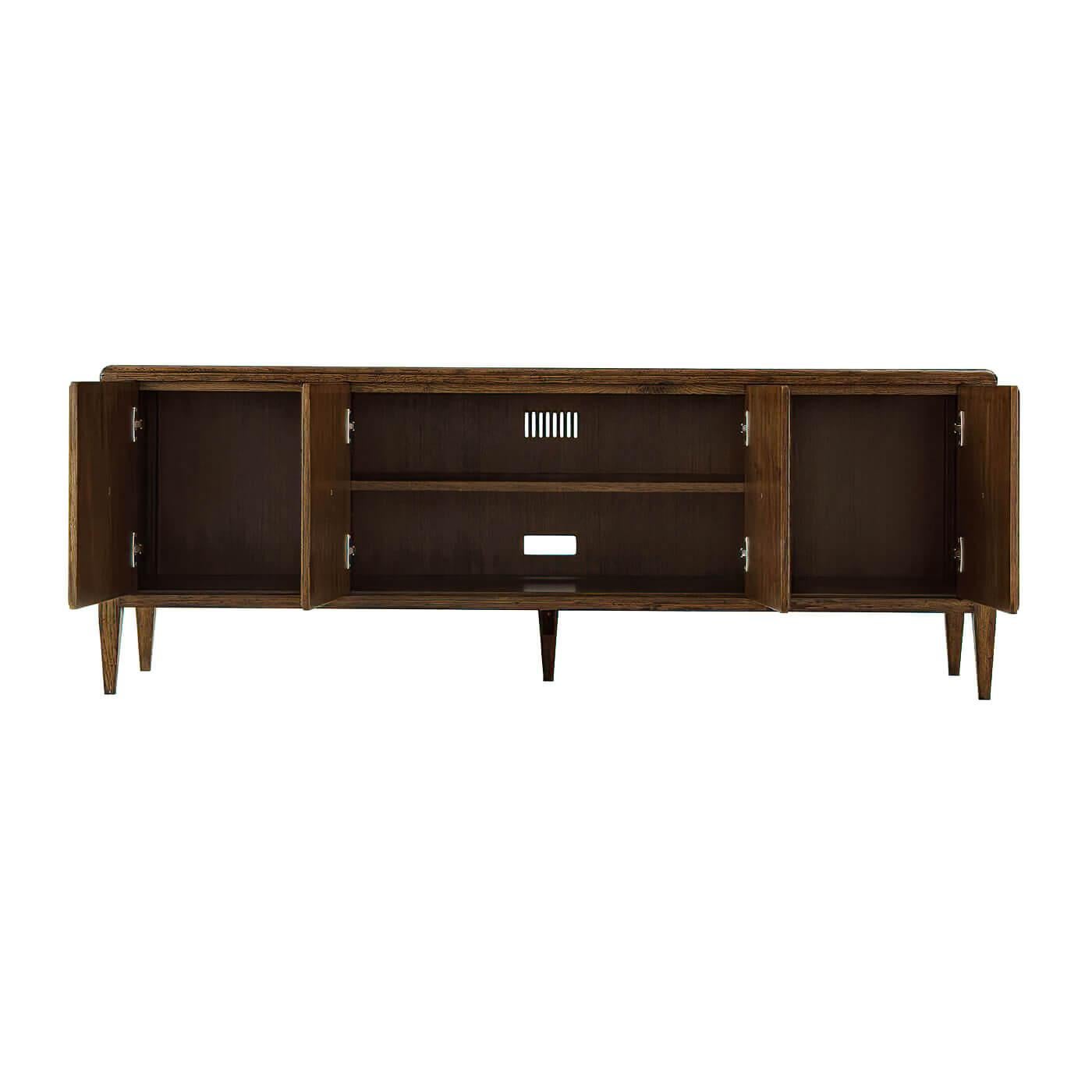 Neoclassico Mobile multimediale in parquet di Oak - Scuro in vendita