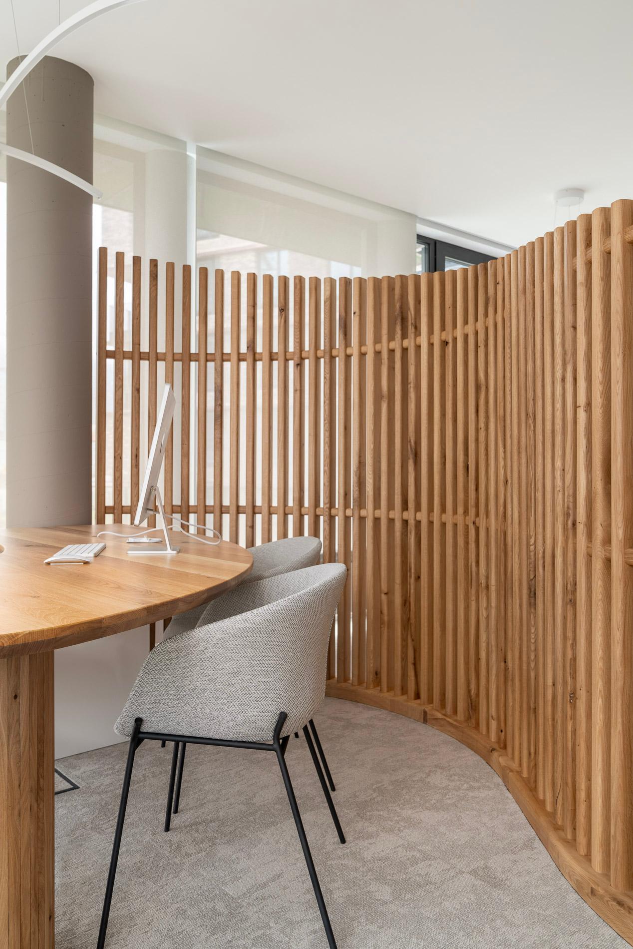 Contemporary Oak Partition One of a Kind Decorative Wall by KV Design For Sale