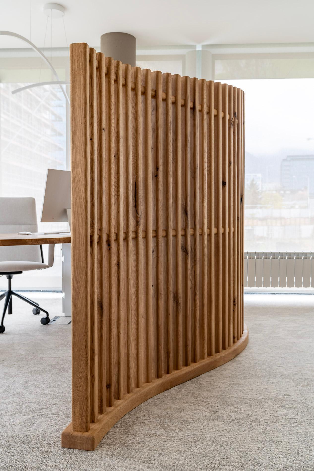 Oak Partition One of a Kind Decorative Wall by KV Design For Sale 2