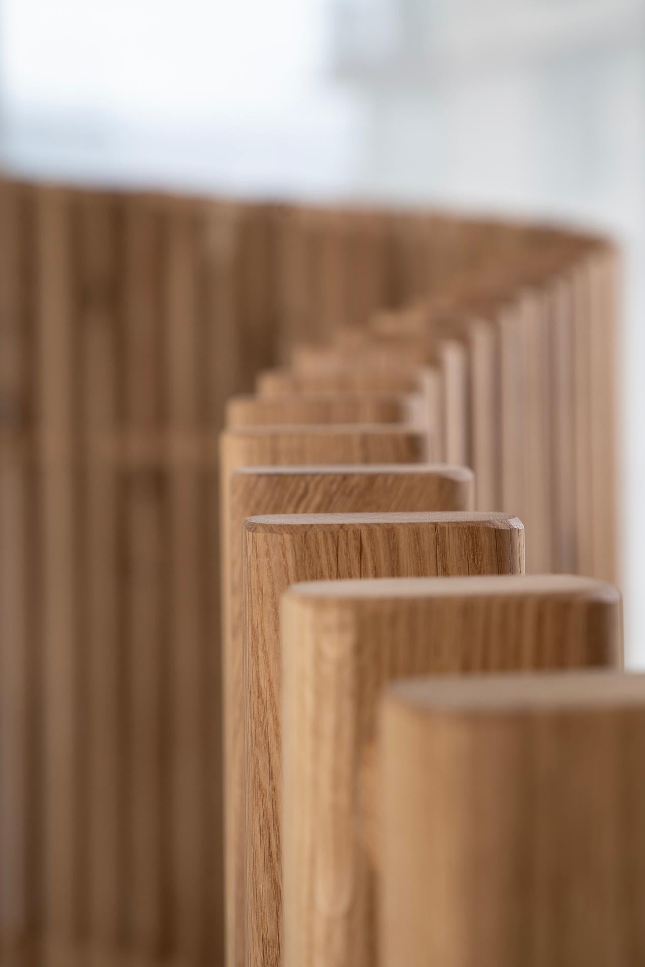 Oak Partition One of a Kind Decorative Wall by KV Design For Sale 3