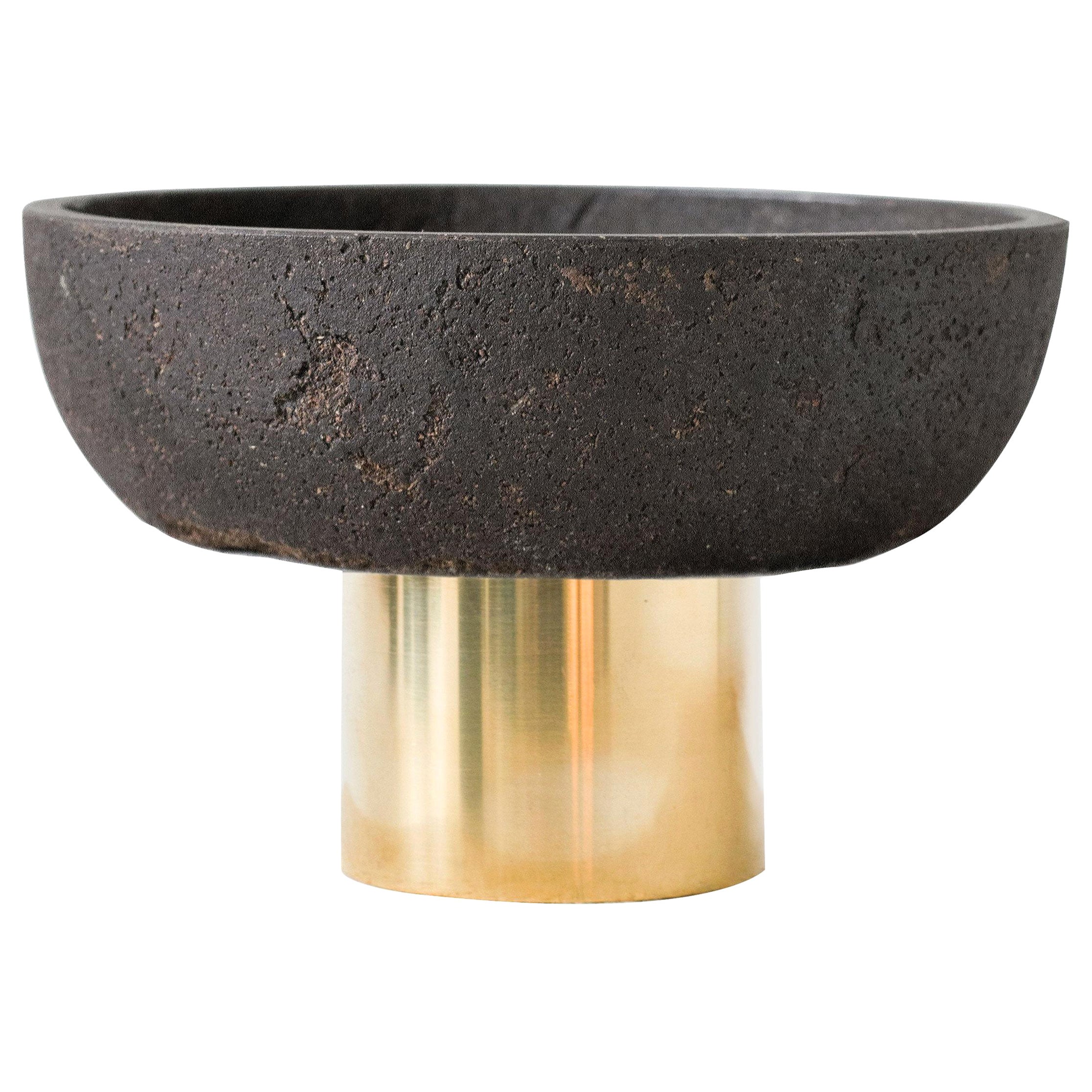 Oak Pedestal Bowl by Evelina Kudabaite Studio For Sale