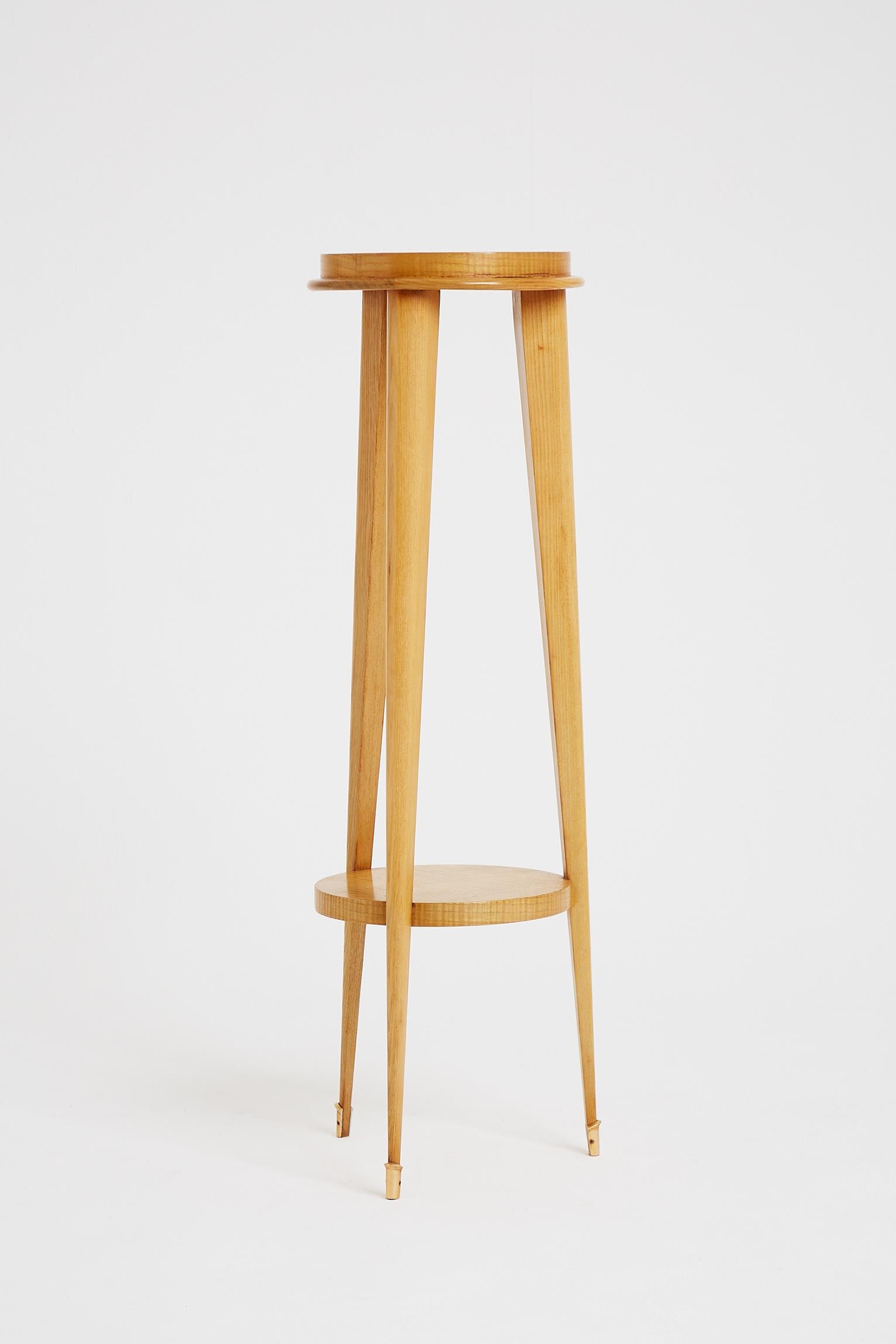 French Oak Pedestal by Maurice Jallot