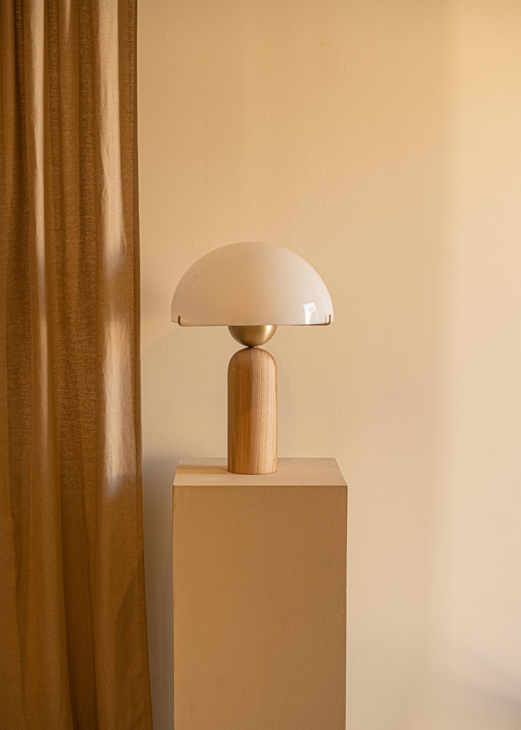 Other Oak Peono Table Lamp by Simone & Marcel For Sale