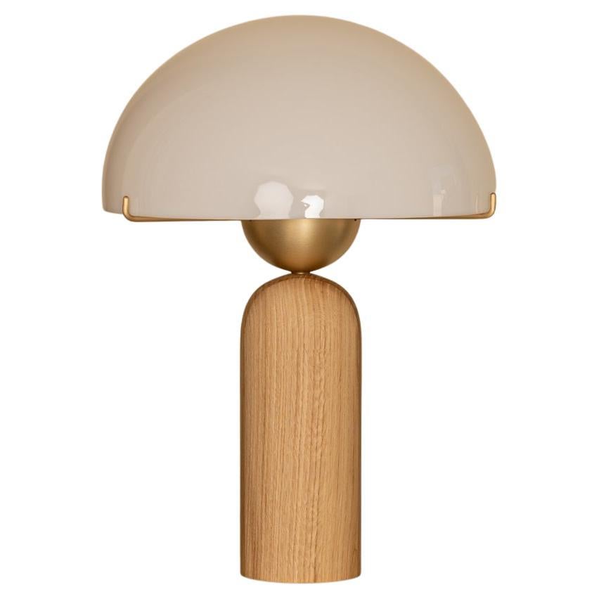 Oak Peono Table Lamp by Simone & Marcel For Sale