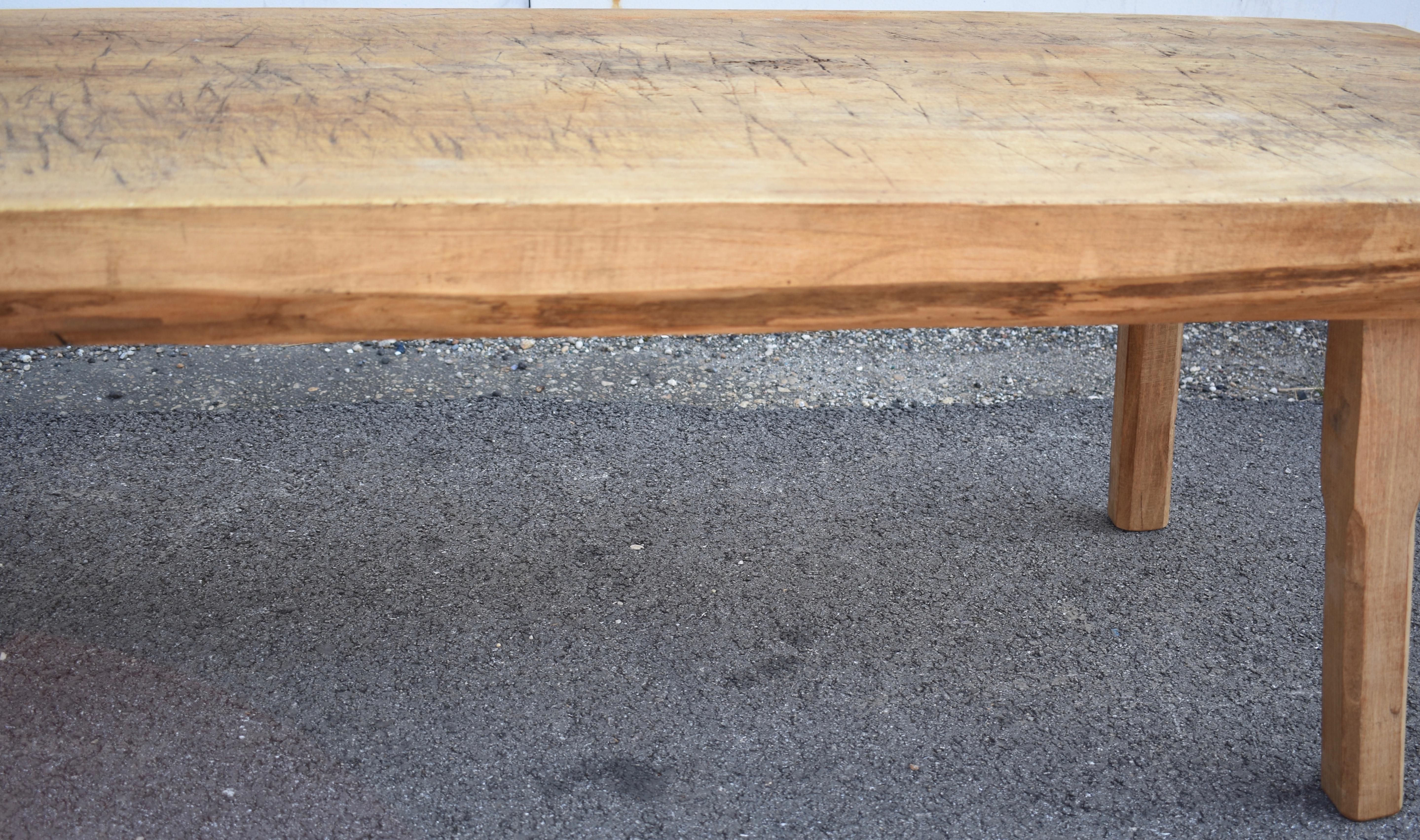 Oak Pig Bench Butcher's Block Coffee Table en vente 4