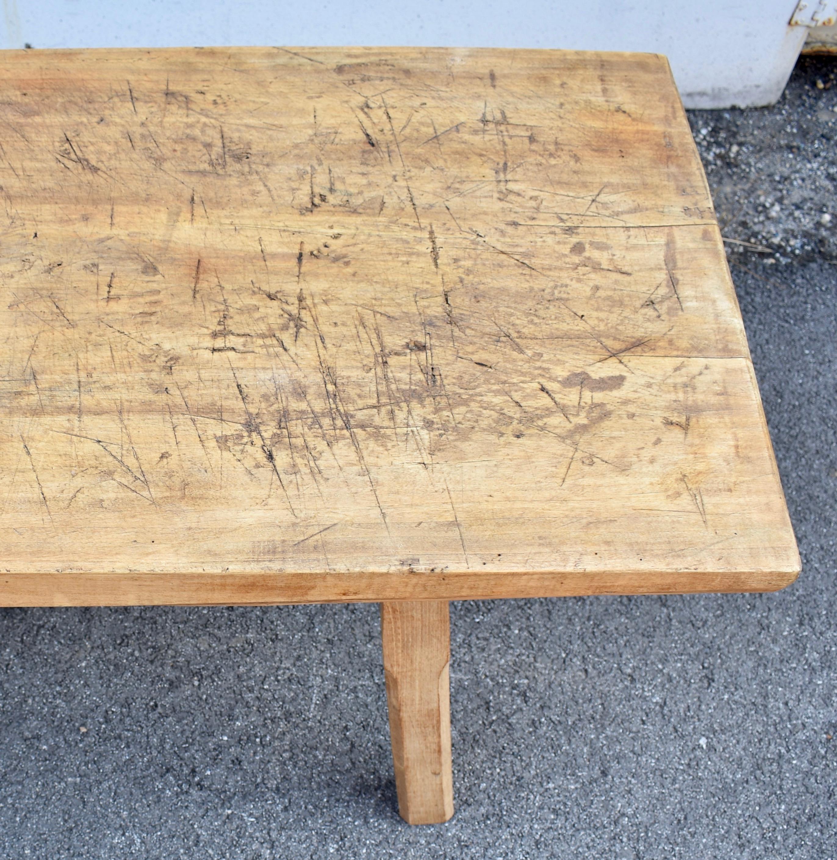 Oak Pig Bench Butcher's Block Coffee Table en vente 7