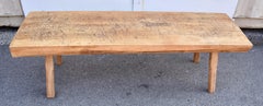 Oak Pig Bench Butcher's Block Coffee Table