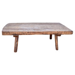 Used Oak Pig Bench Butcher's Block Coffee Table