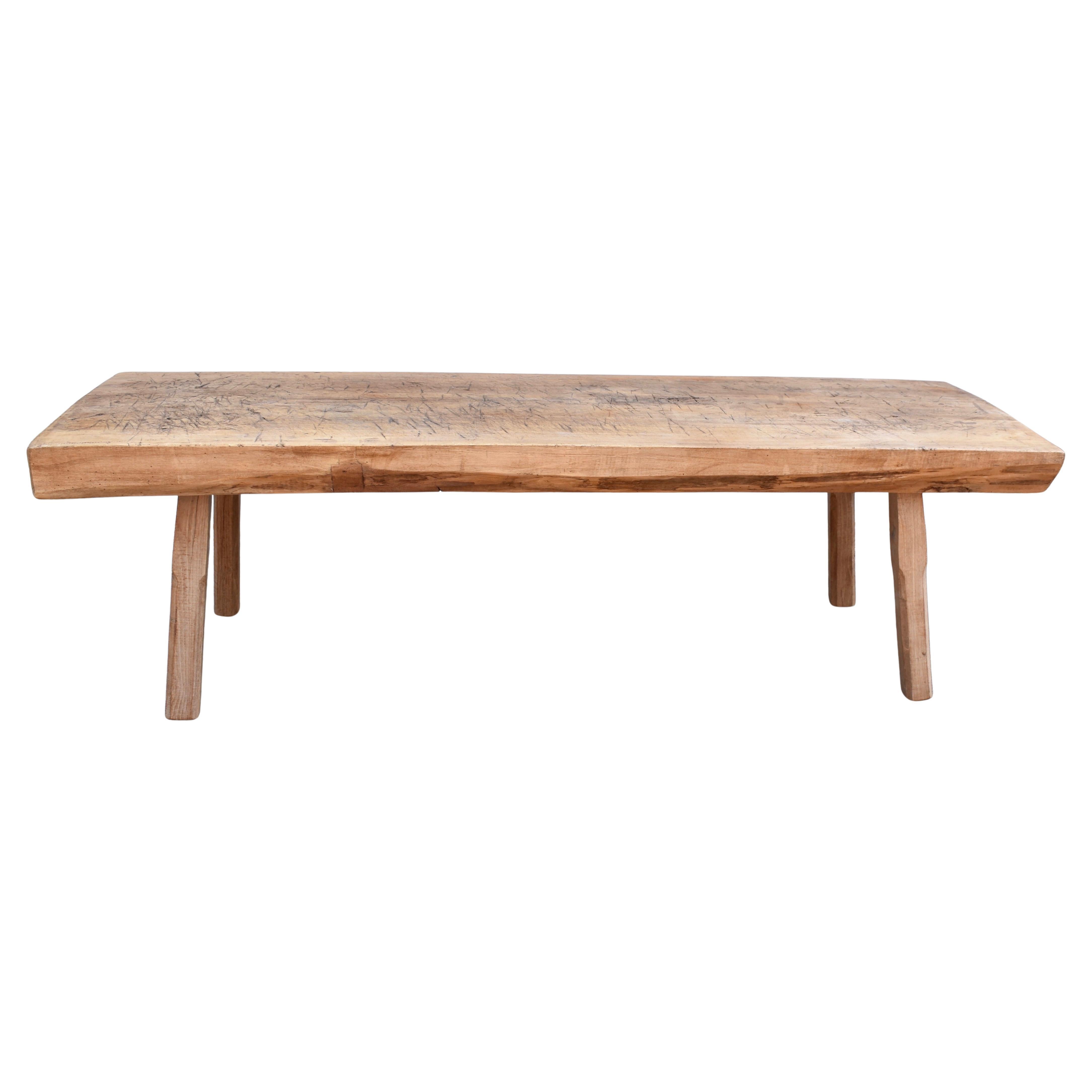 Oak Pig Bench Butcher's Block Coffee Table