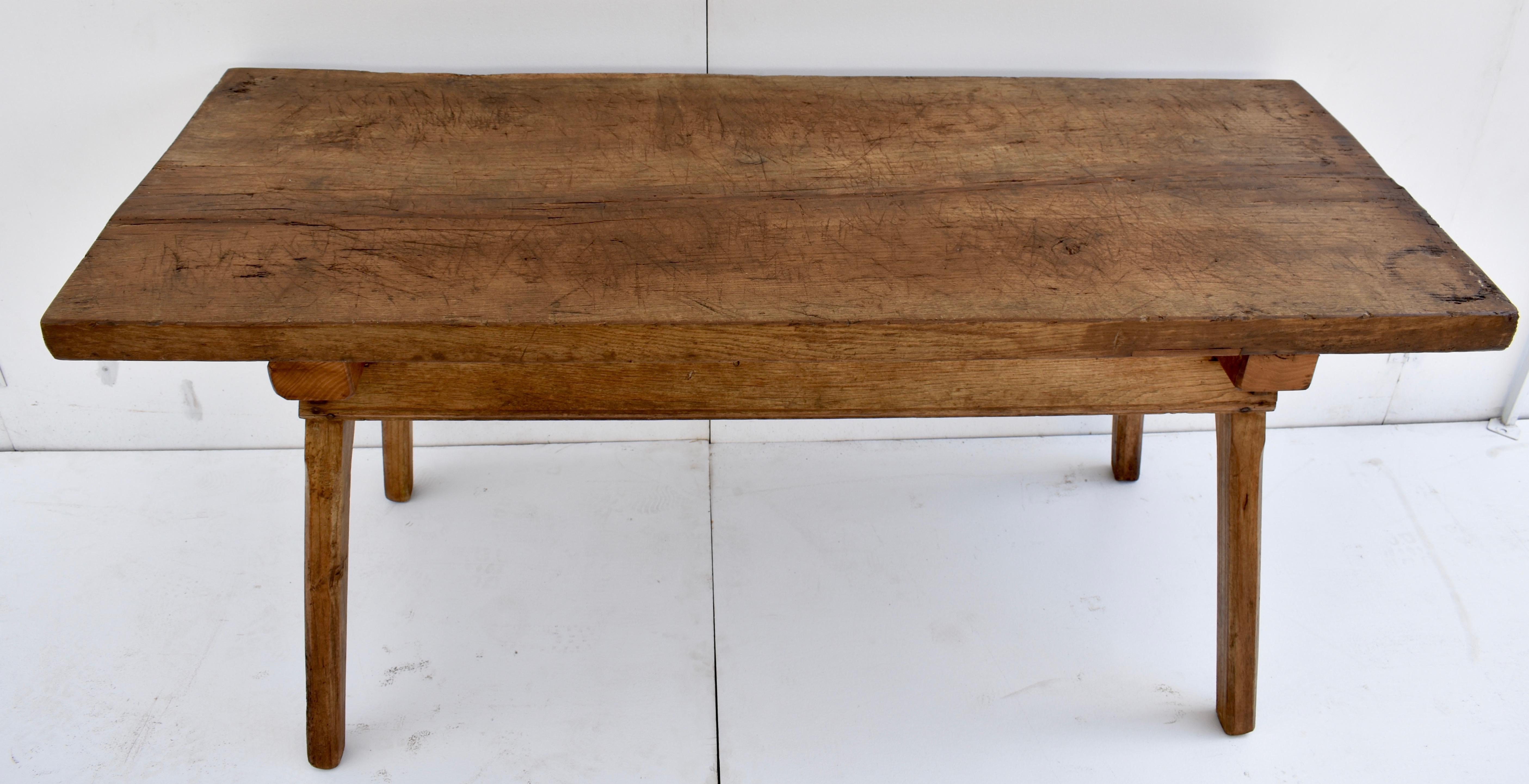 Oak Pig Bench Butcher's Block Table 3