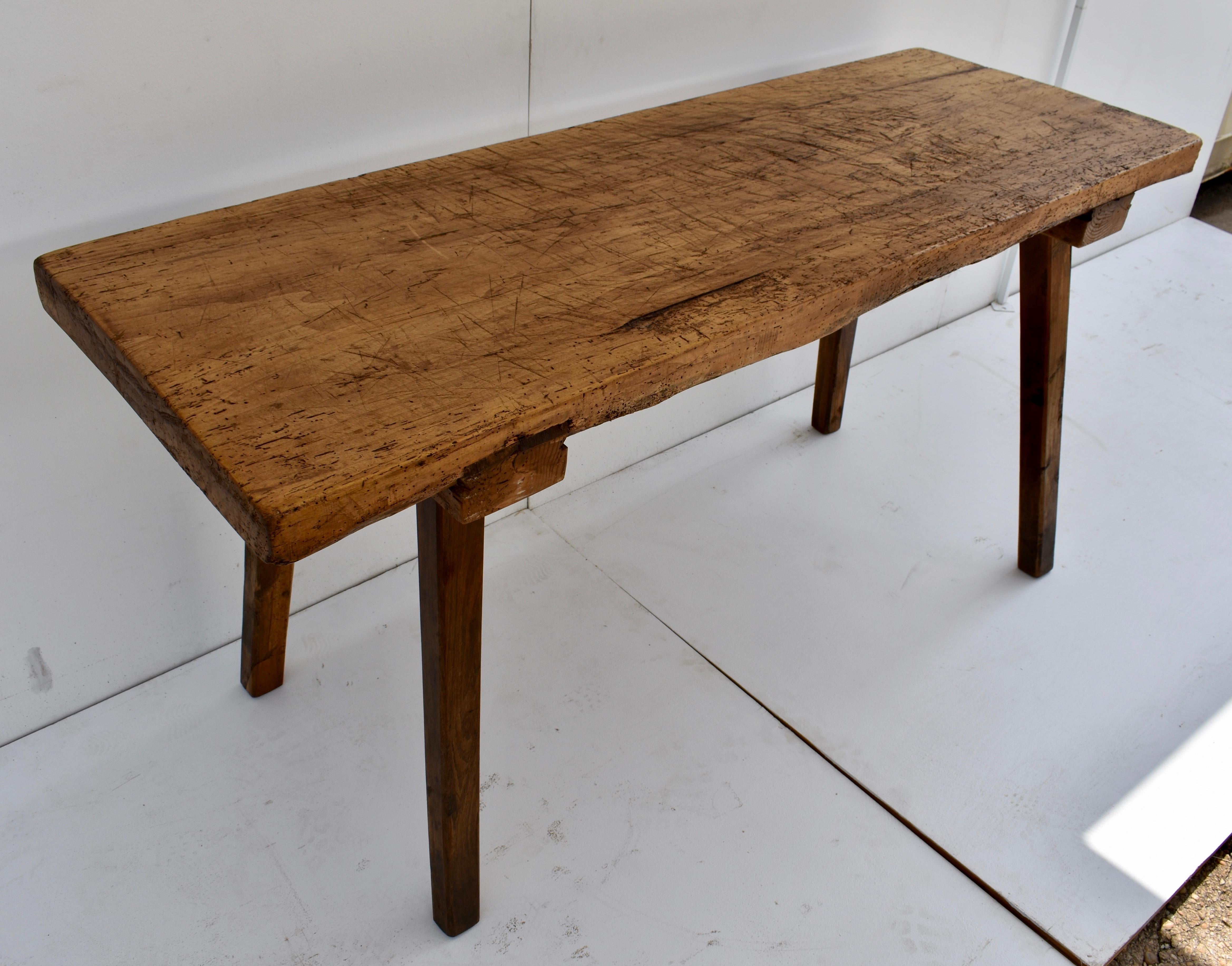 Oak Pig Bench Butcher's Block Table 3