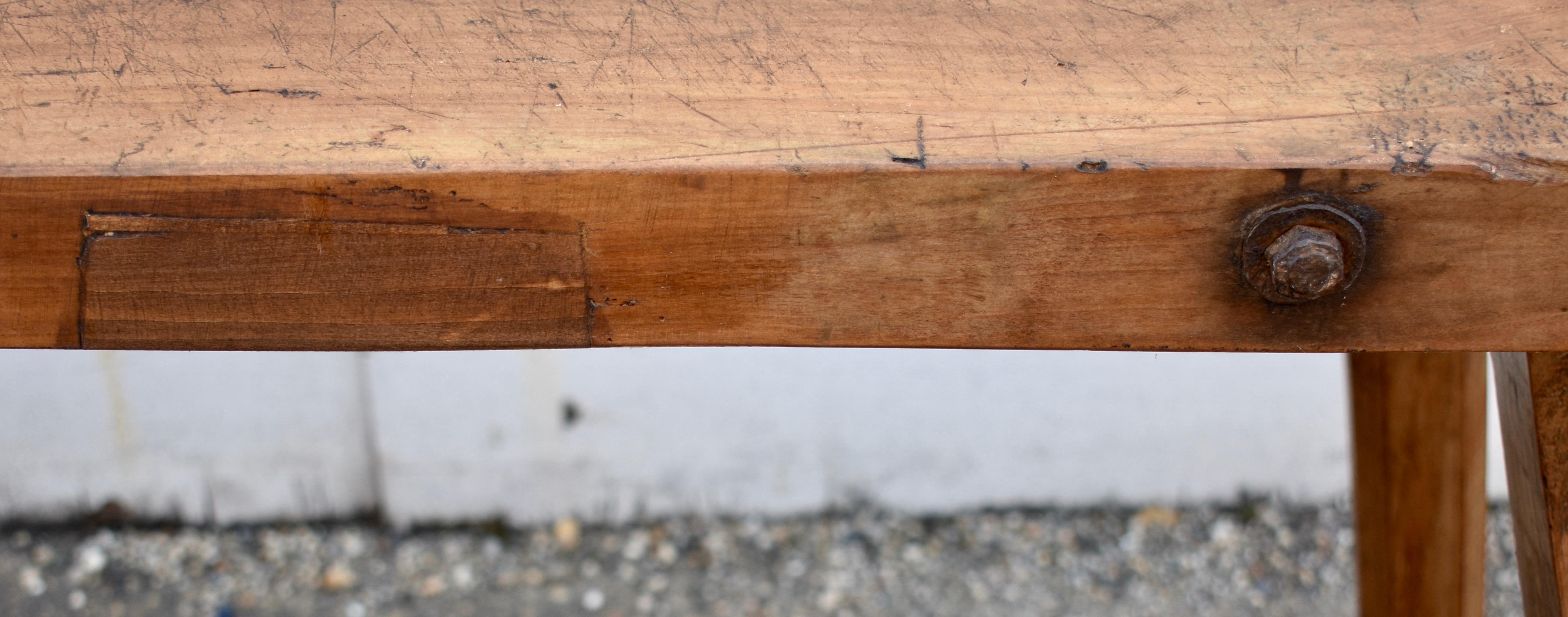 Panca per maiali di Oak Tavolo con blocco da macellaio 4