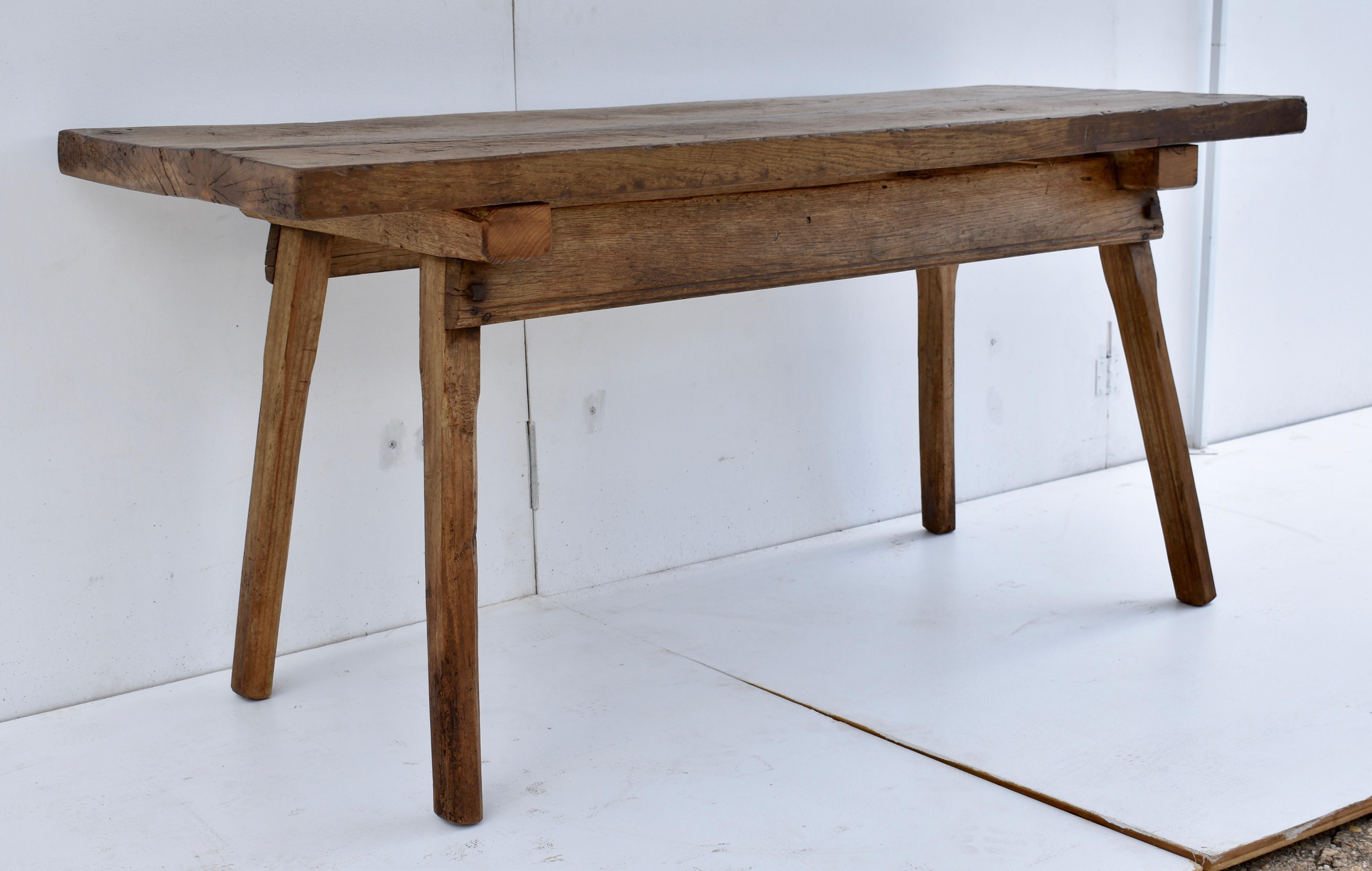 Industrial Oak Pig Bench Butcher's Block Table