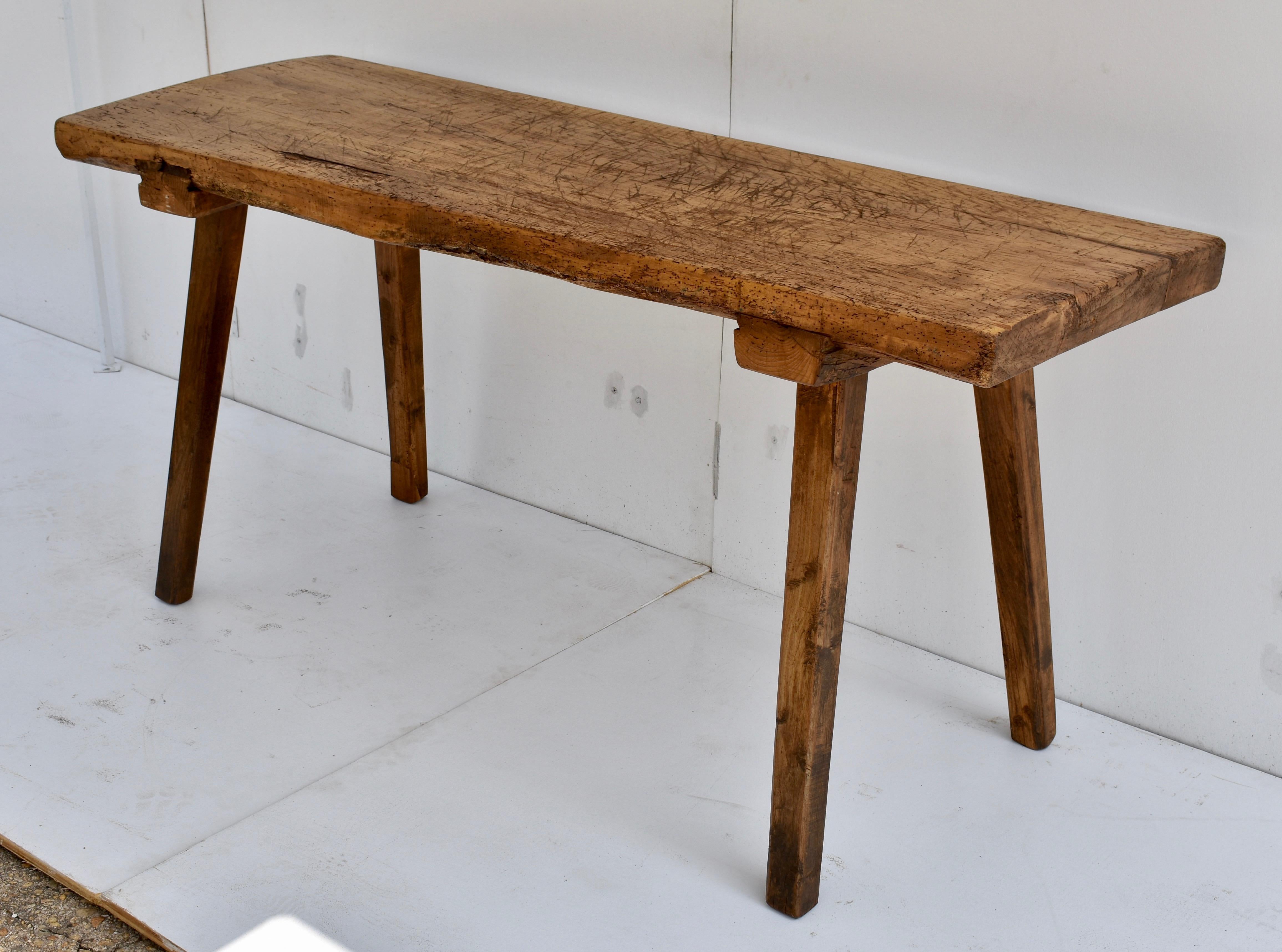 Hungarian Oak Pig Bench Butcher's Block Table