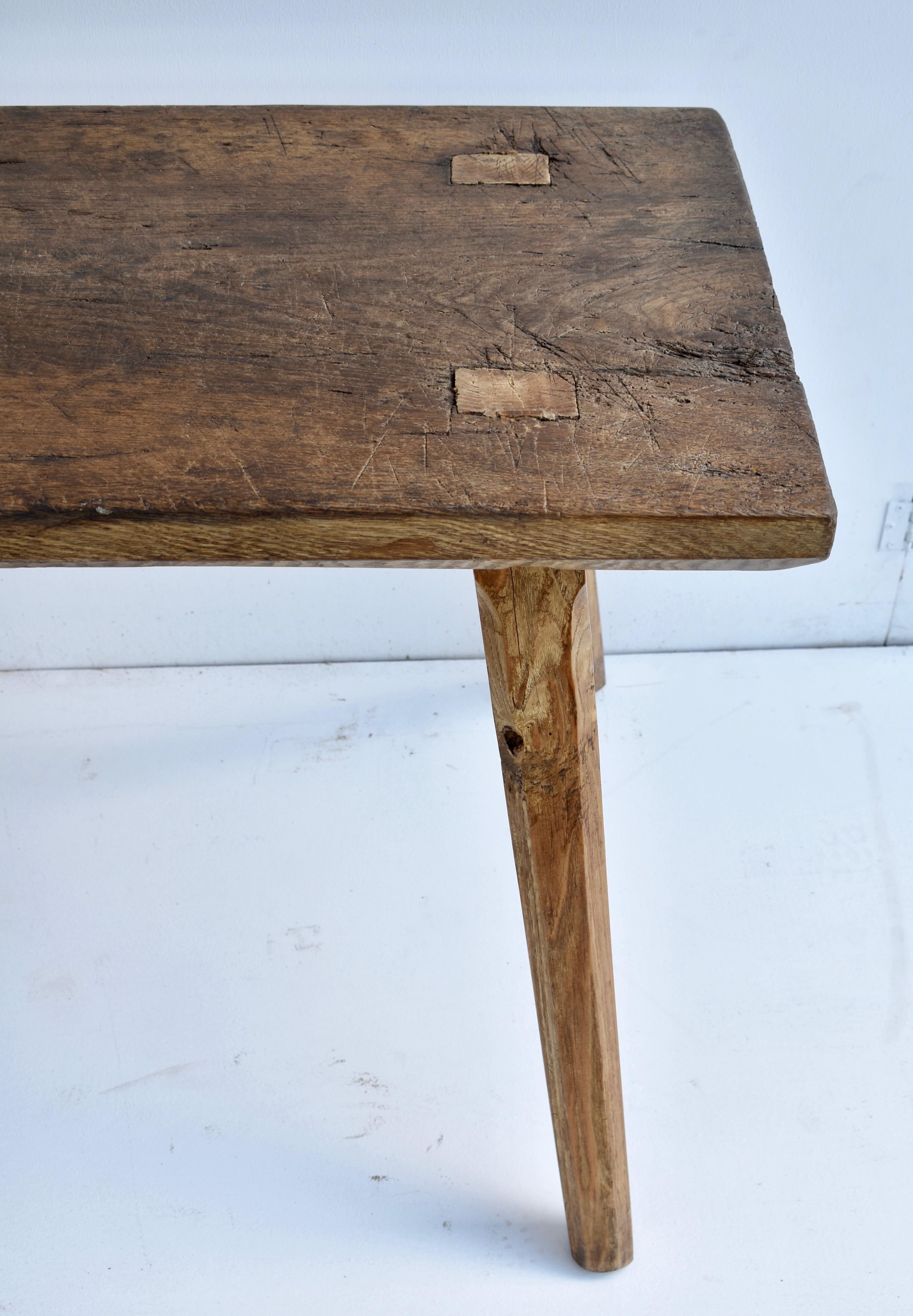 20th Century Oak Pig Bench Butcher's Block Table