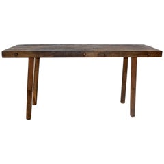 Oak Pig Bench Butcher's Block Table