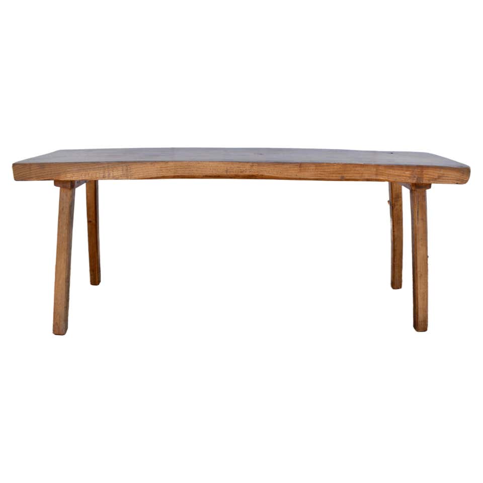 Vintage Oak and Elm Pig Bench Butcher's Block Table For Sale at 1stDibs