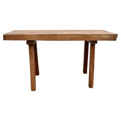 Used Oak Pig Bench Butcher's Block Table