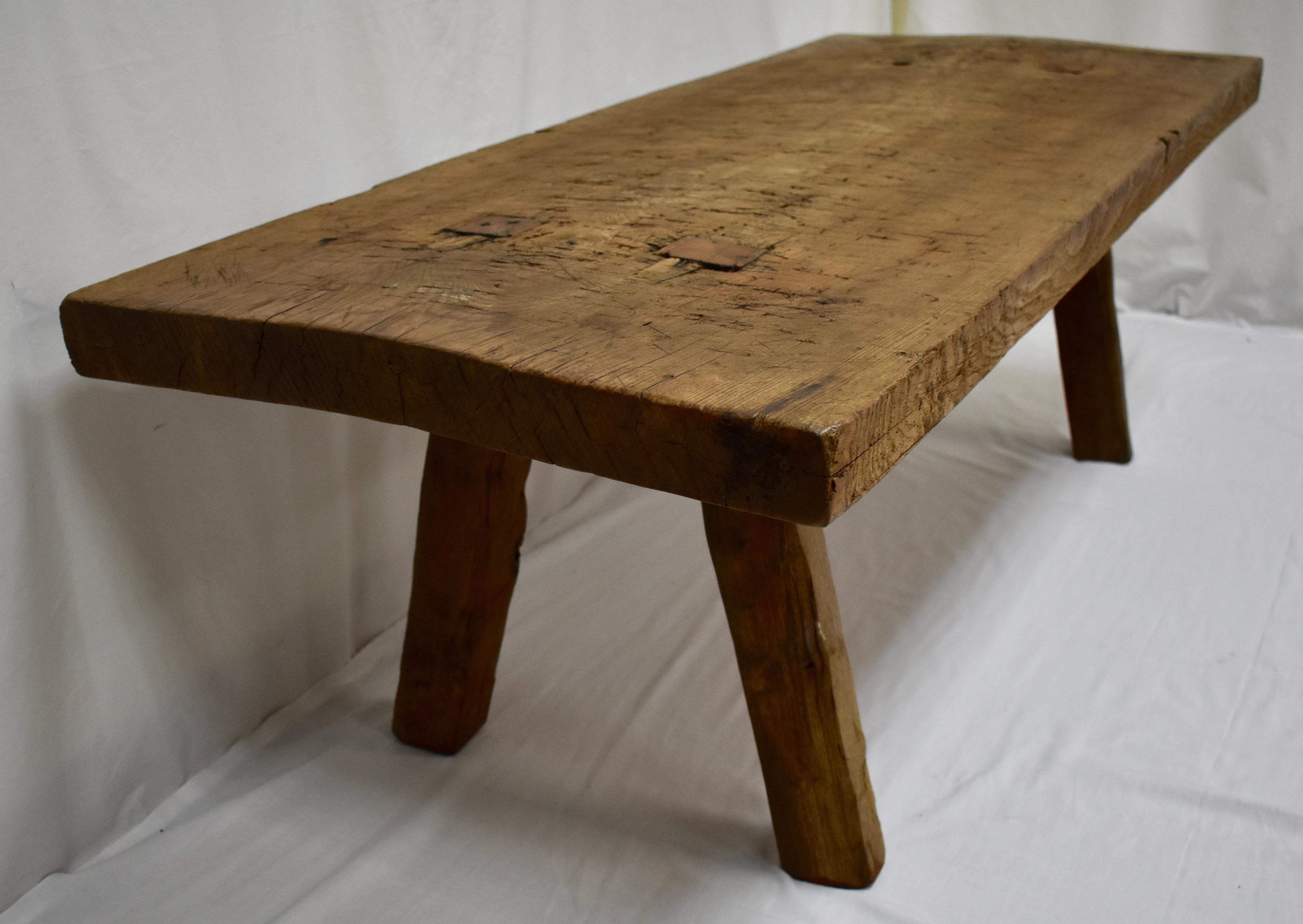 Oak Pig Bench Coffee Table 4