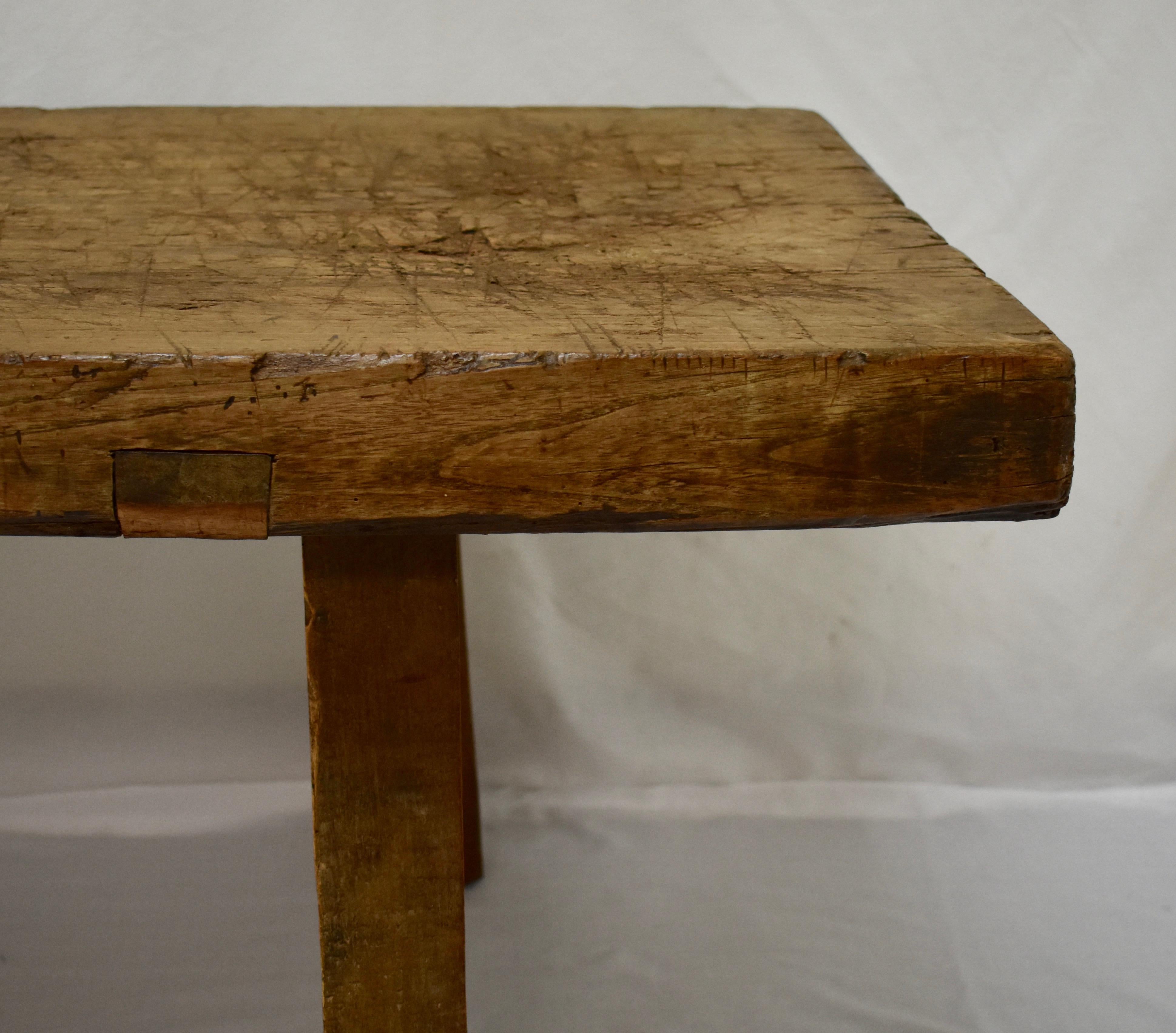 19th Century Oak Pig Bench Coffee Table