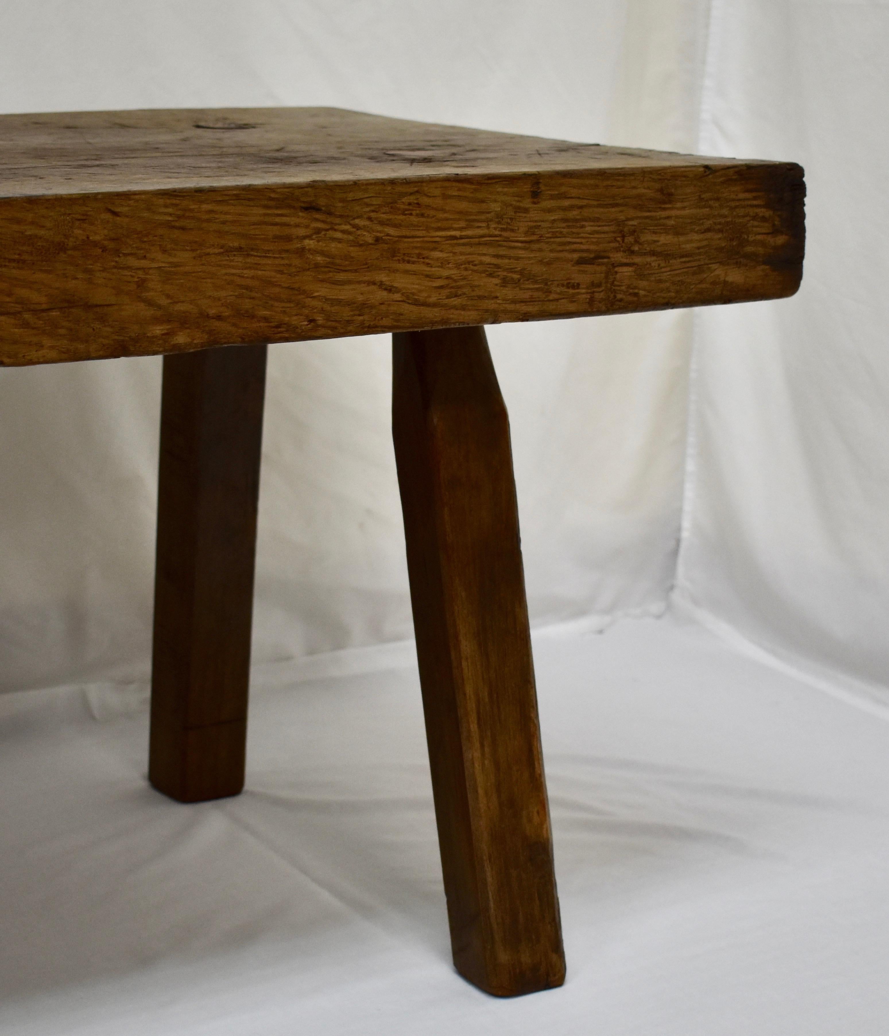Polished Oak Pig Bench Coffee Table