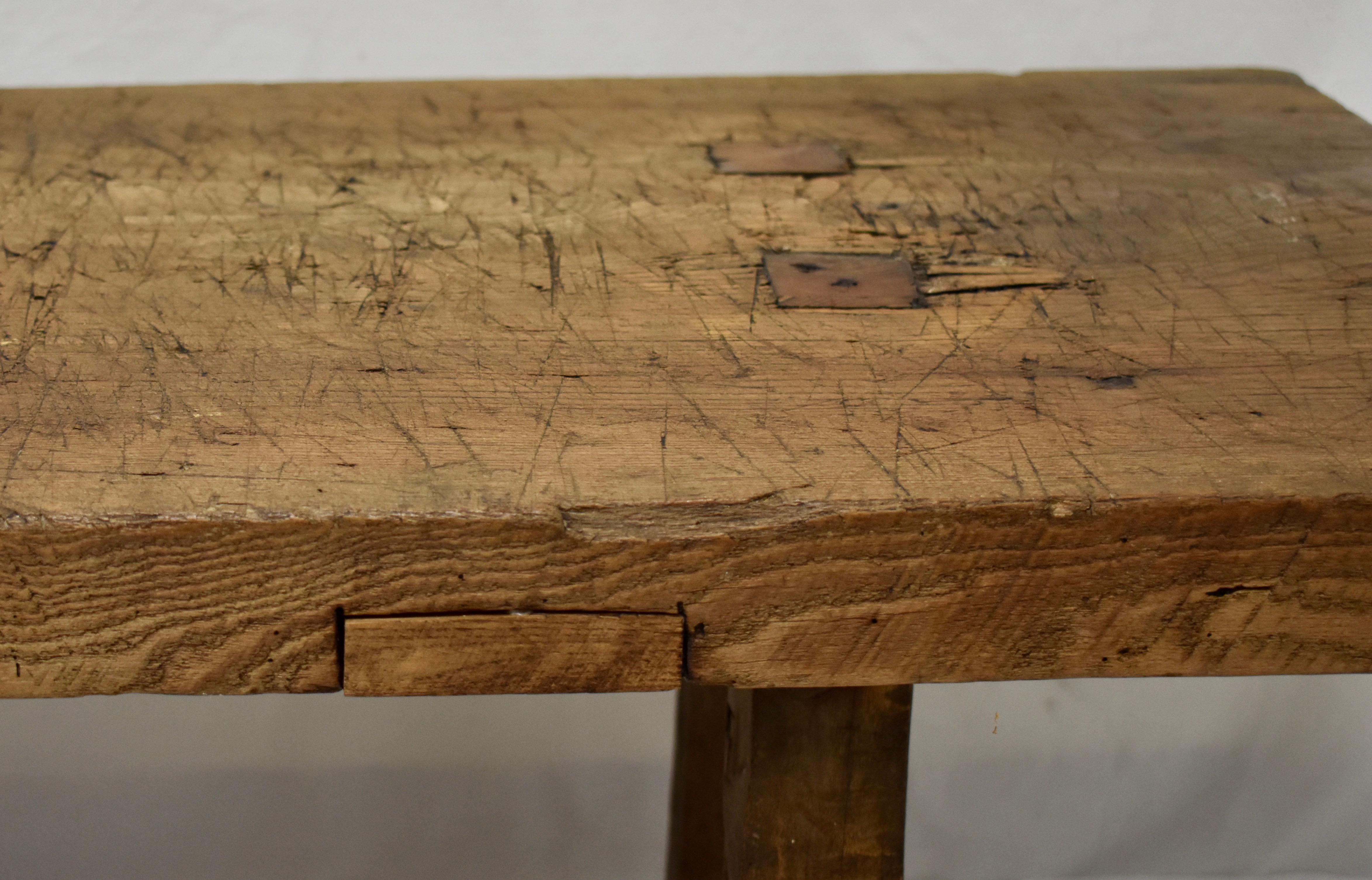 20th Century Oak Pig Bench Coffee Table