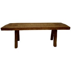 Oak Pig Bench Coffee Table
