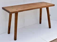 Oak Pig Bench Side Table