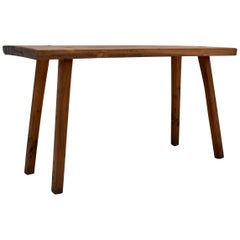 Oak Pig Bench Side Table