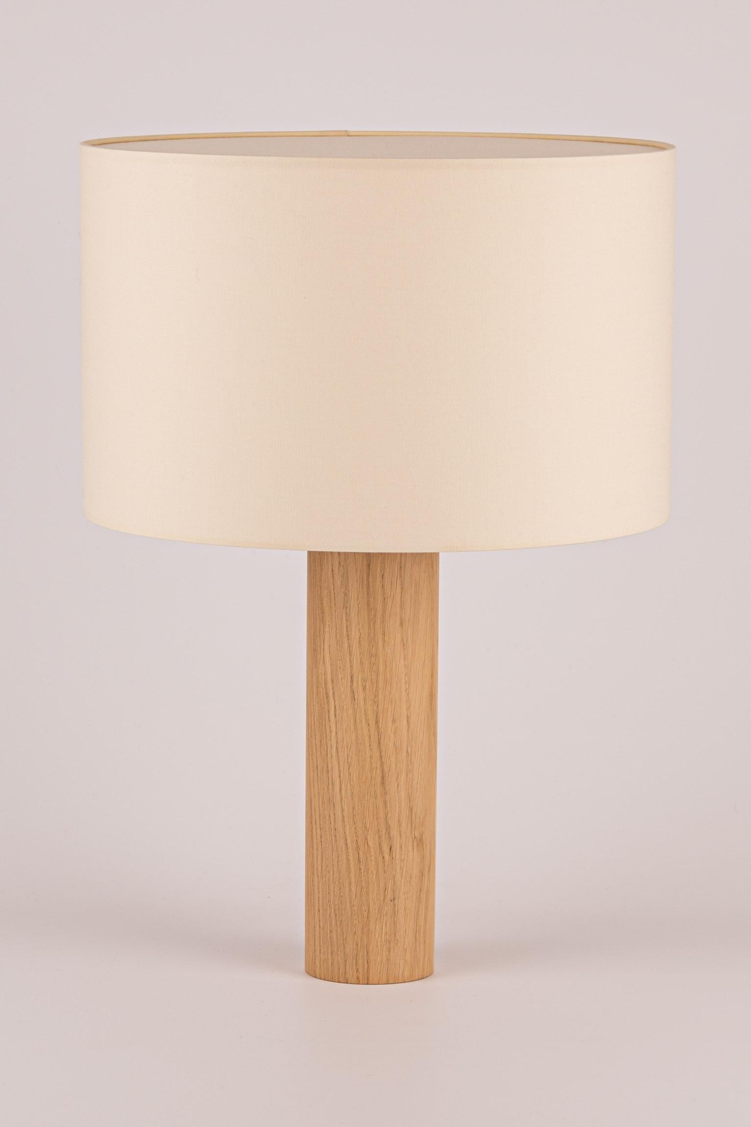 Spanish Oak Pipo Table Lamp by Simone & Marcel For Sale