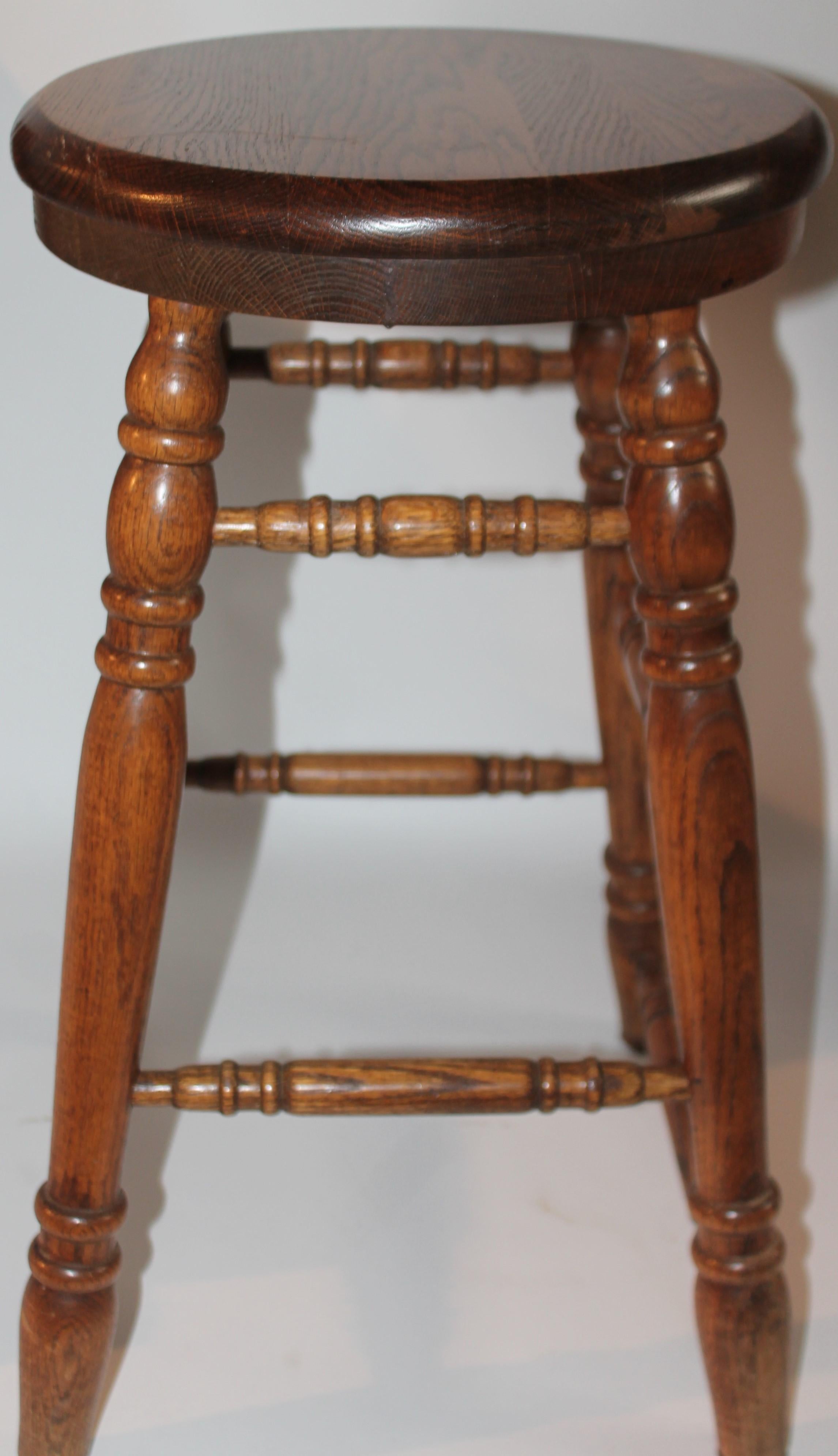 antique oak bar stools