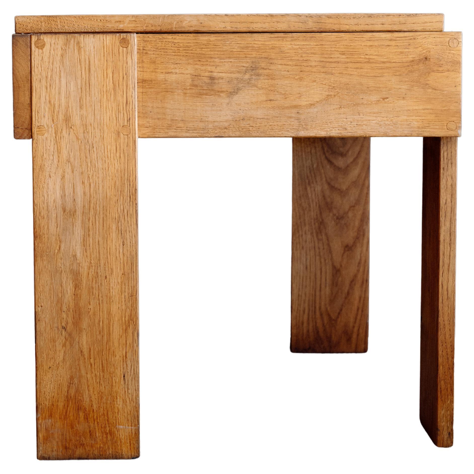 Mesa auxiliar de tablones de roble en venta