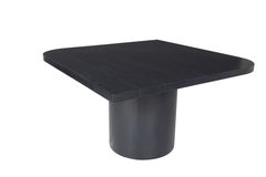 Oak Plank Top Games Table in Onyx Finish with Opposing Corners