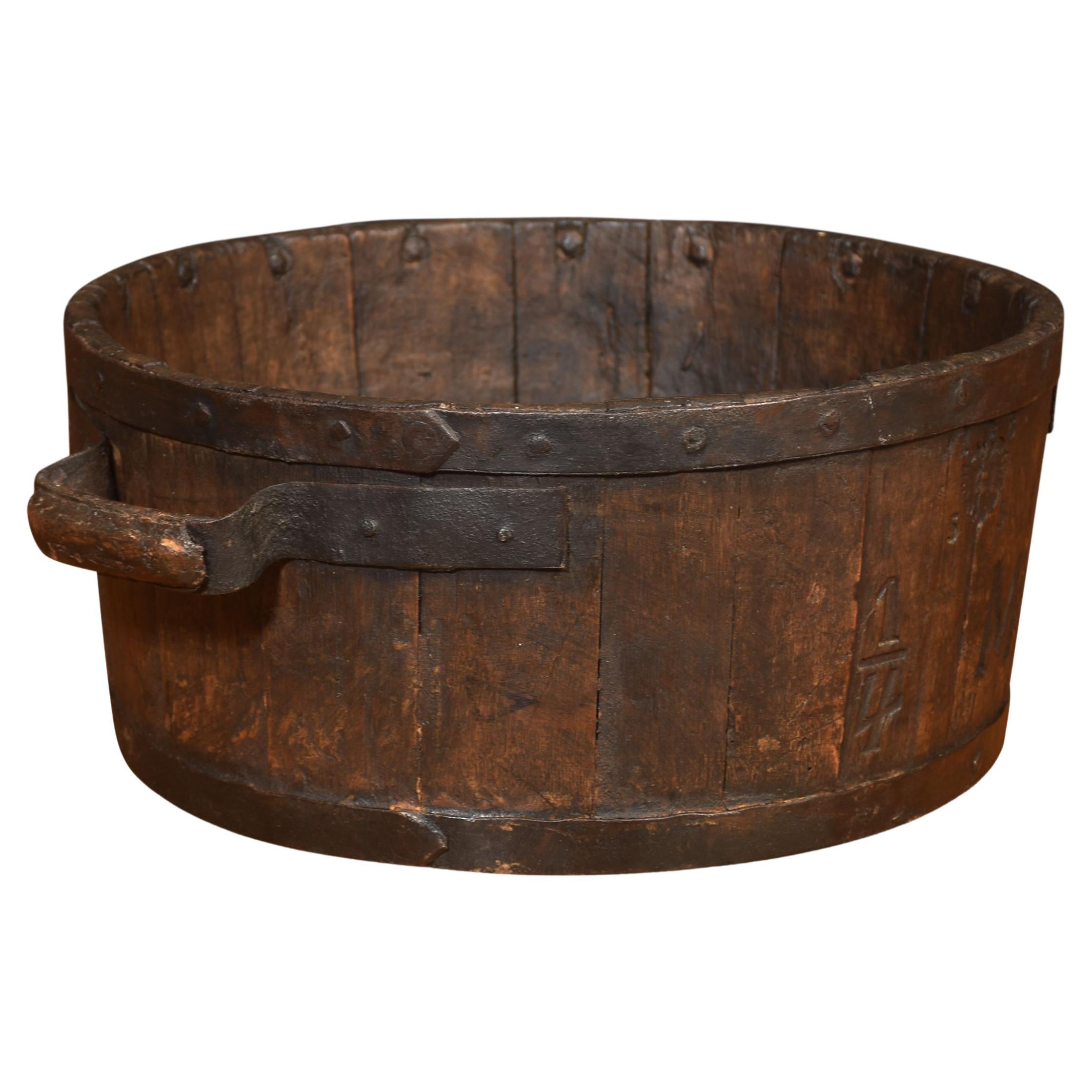 Oak Planter in Barrel Form