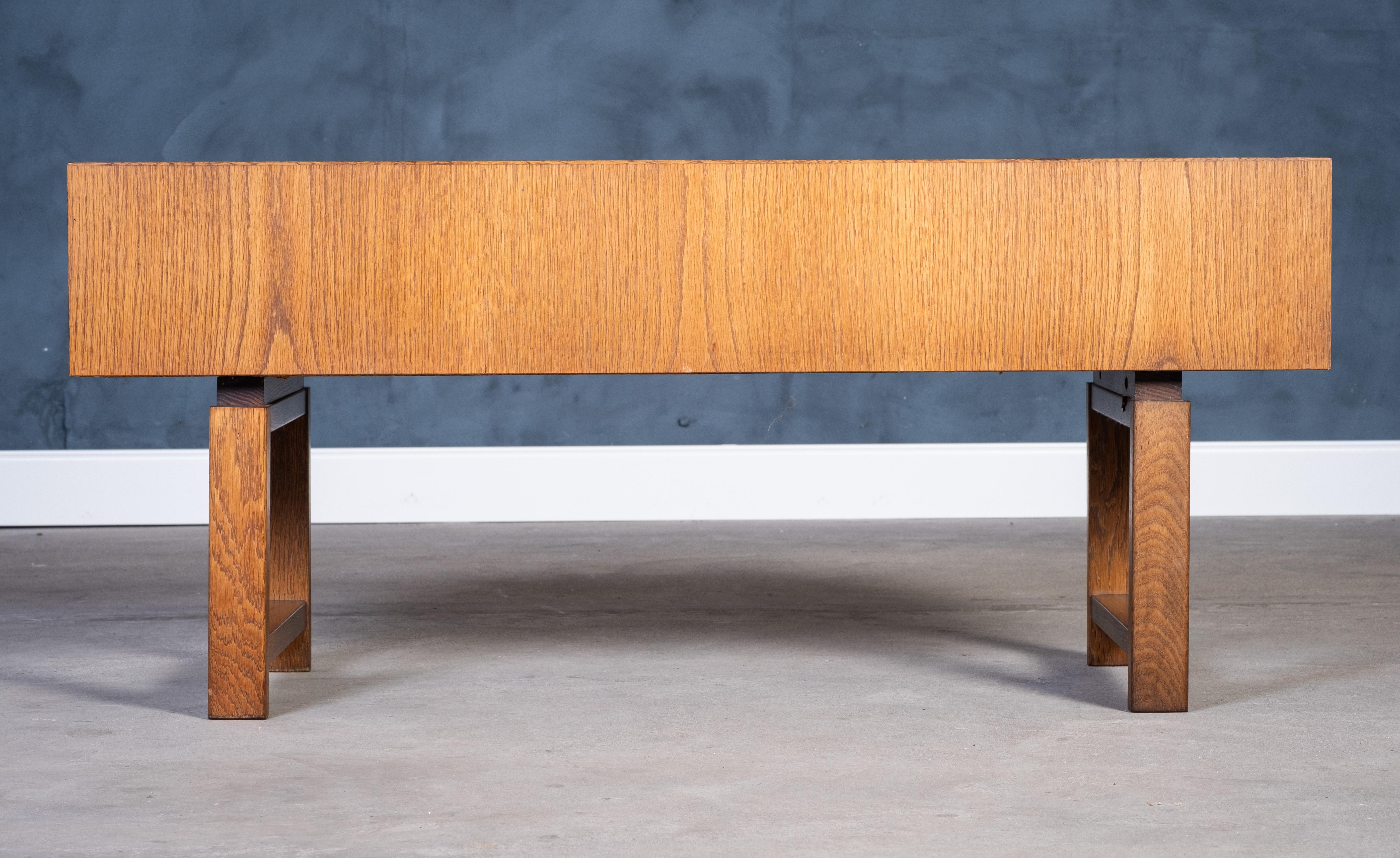 Oak Planter with Zinc Liner, Denmark, 1960s In Good Condition For Sale In Nørre Aaby, DK