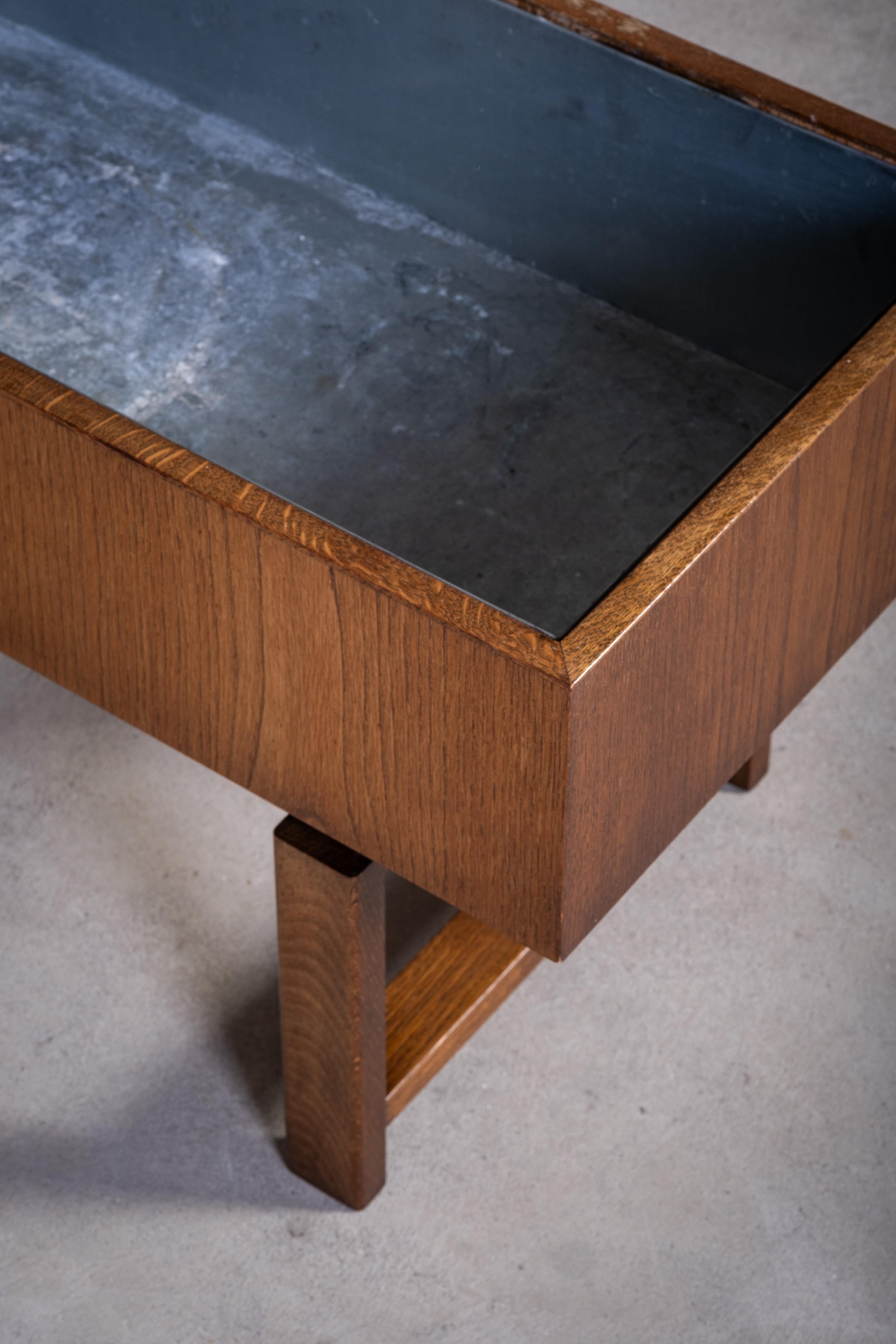 Oak Planter with Zinc Liner, Denmark, 1960s For Sale 1