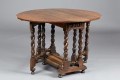 Oak Platform Base Gate Leg Dining Table, Charles II / William & Mary, circa 1680