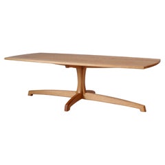 Oak Plume Coffee Table, Contemporary Pedestal Living Room Table by Arid