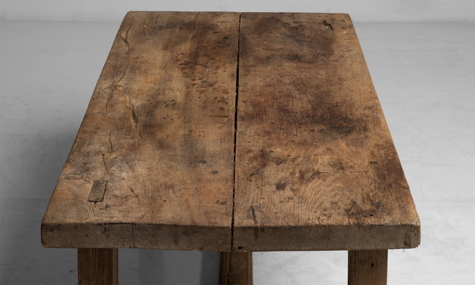 Oak Preparation Table, England, circa 1890 In Good Condition In Culver City, CA