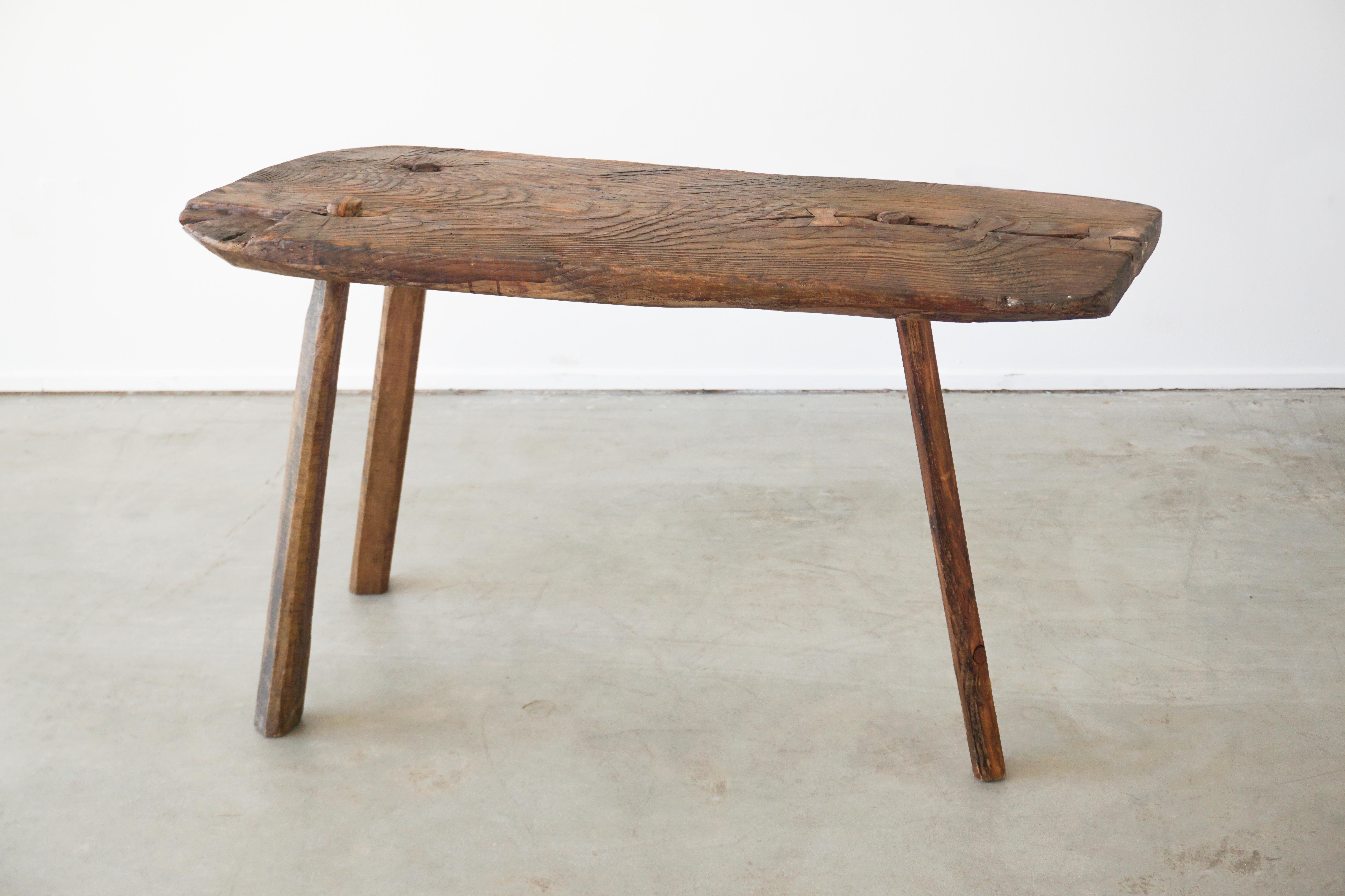 Oak Primitive Console 6