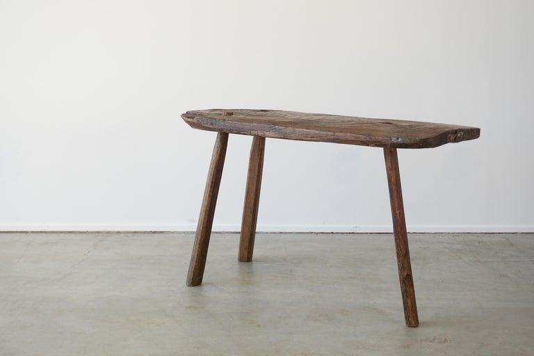 Oak Primitive Console at 1stDibs