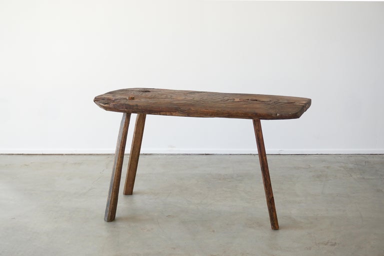 Oak Primitive Console at 1stDibs