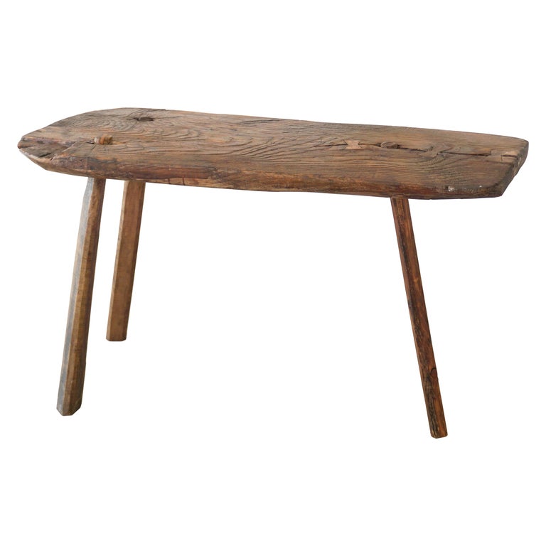 Oak Primitive Console at 1stDibs