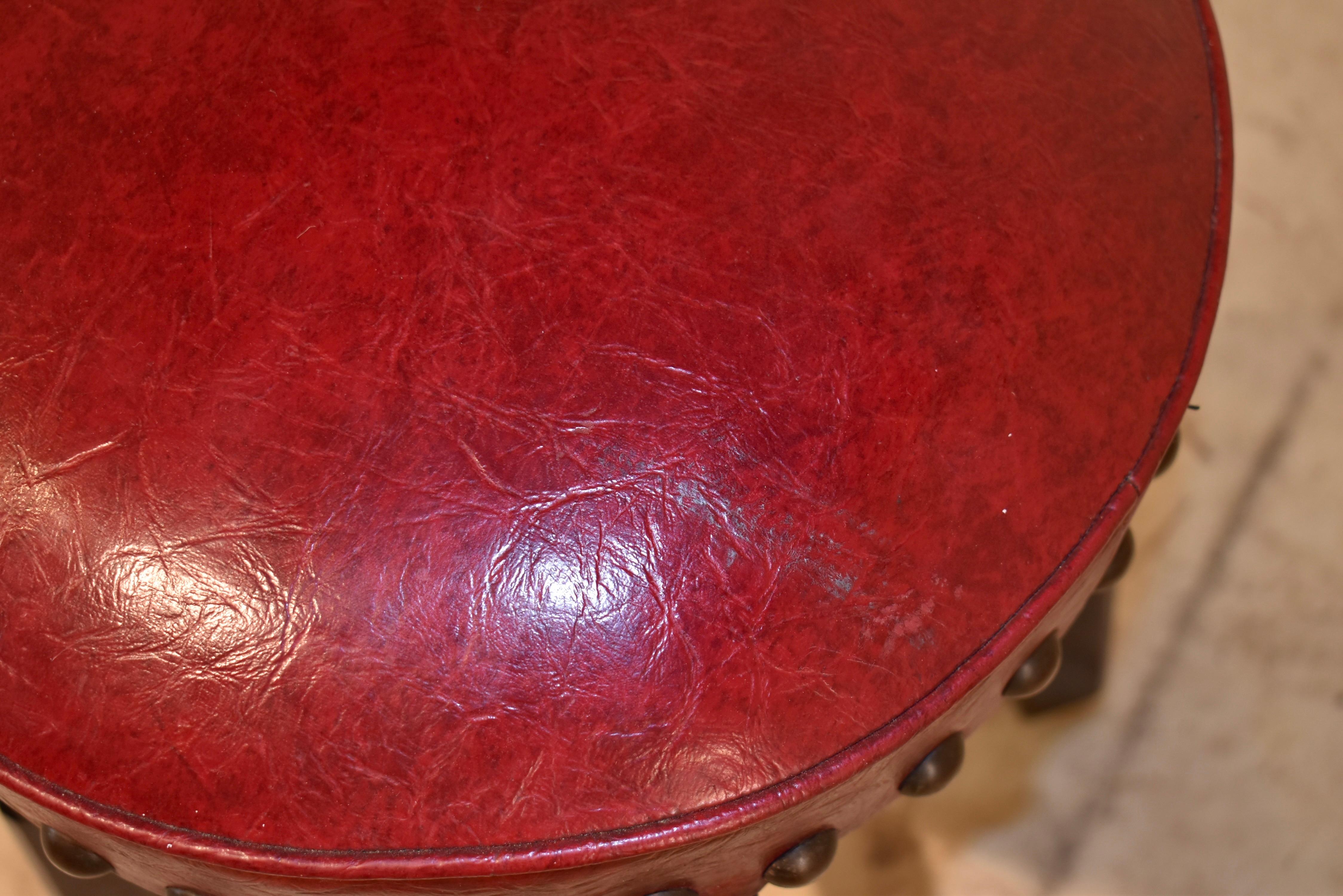 Early 20th Century Oak Pub Stool, Circa 1920 For Sale