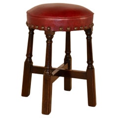 Oak Pub Stool, Circa 1920