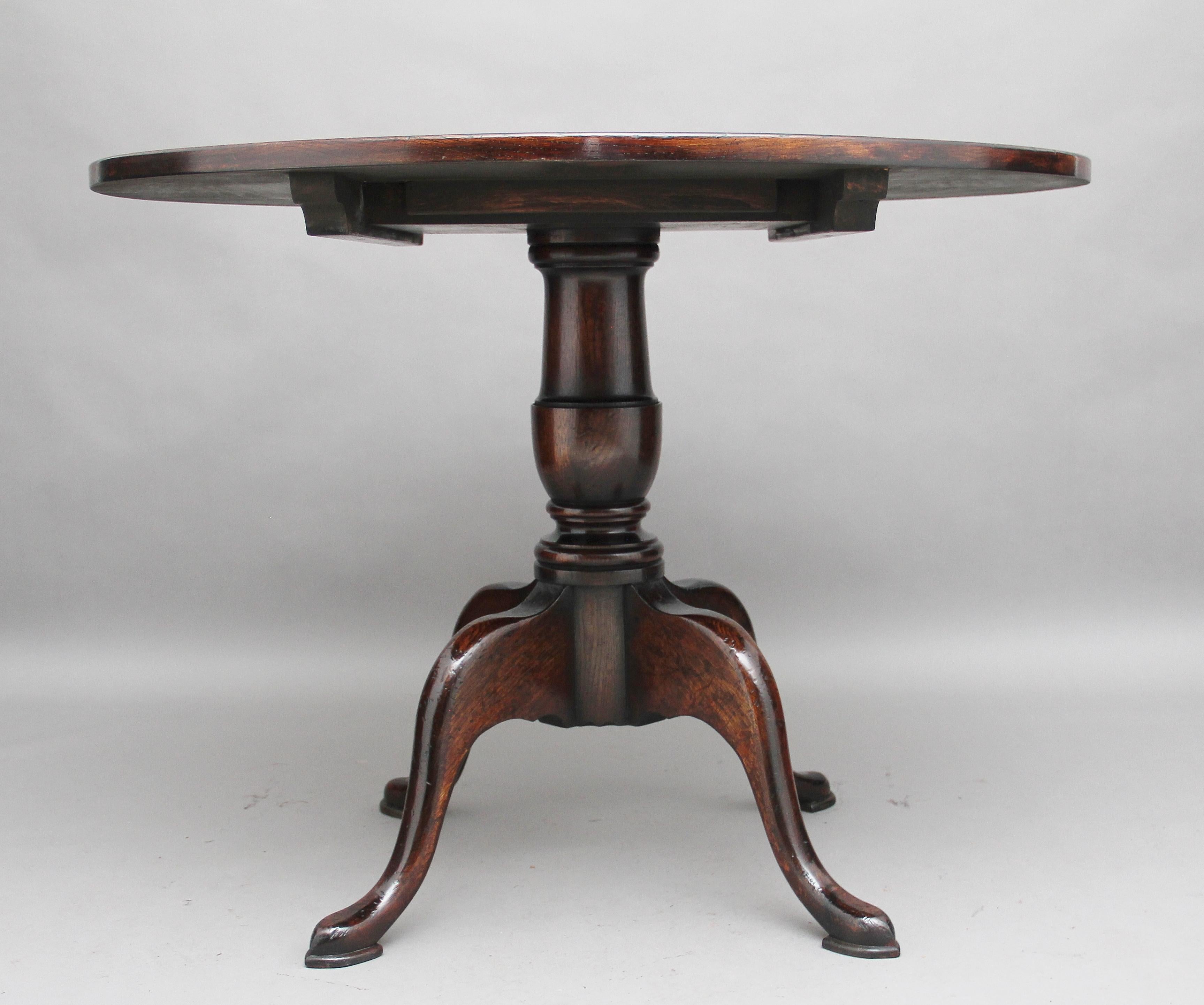 Mid-20th Century Oak Quad Base Pedestal Table